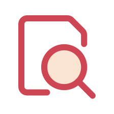 Icono documento y lupa