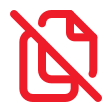 Icono de documentos tachados