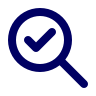 Icono lupa verificada