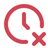 Icono reloj tachado