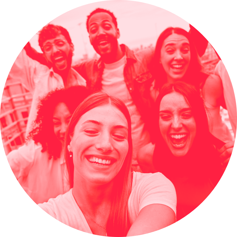 Amigos haciendo un selfie